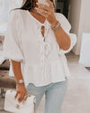 Bow Tie White Tetra Blouse