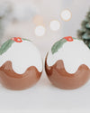 Christmas Pudding Salt & Pepper Shaker