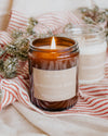 Gingerbread House Amber Glass Jar Candle