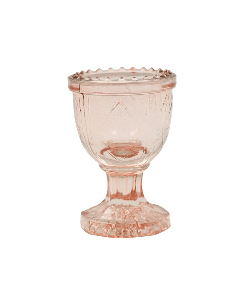 Coral Glass Egg Cup