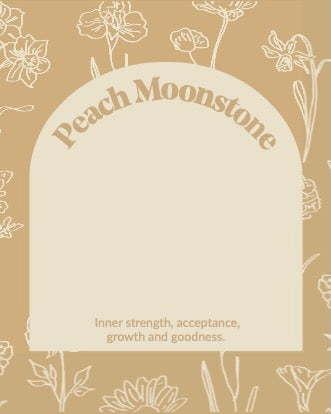 Wild Flower Peach Moonstone Ring
